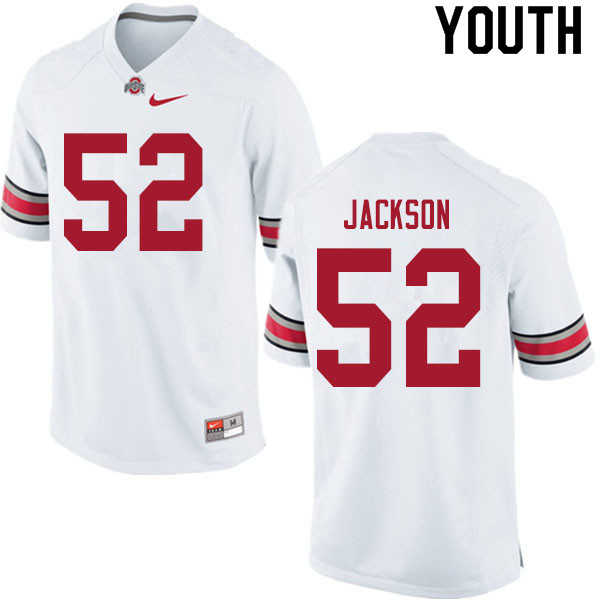 Youth Ohio State Buckeyes #52 Antwuan Jackson White Authentic College Stitched Football Jersey 23BB047XM